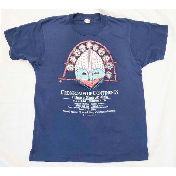 Vintage 80s Smithsonian Natural History Museum Single Stitch Tshirt Alaska M - Picture 7 of 8